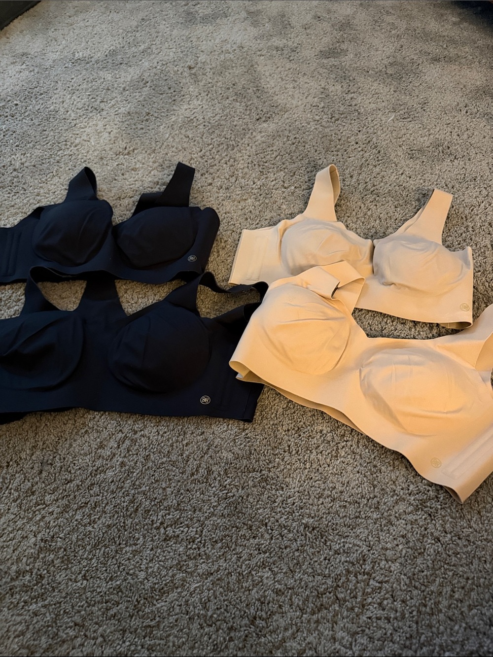 Honeylove Everyday Wireless Bras - Black & Nude
